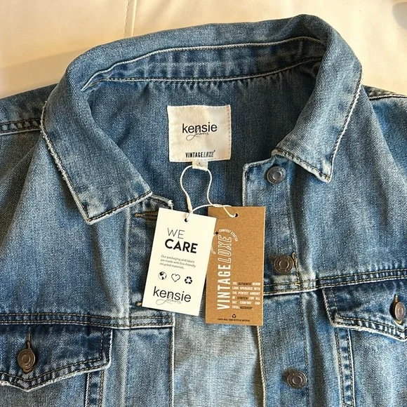 Kensie Jeans Vintageluxe Denim Vest - Picture 3 of 8